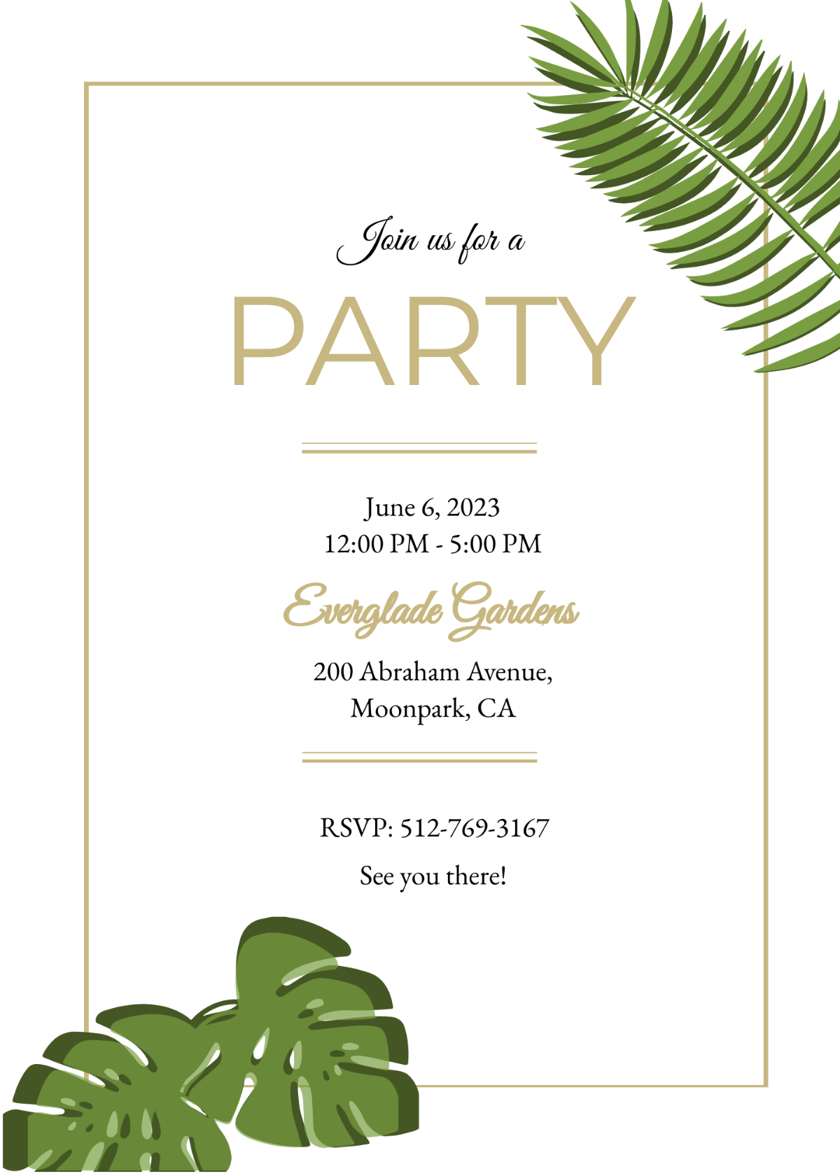 Garden Birthday Party Invitation