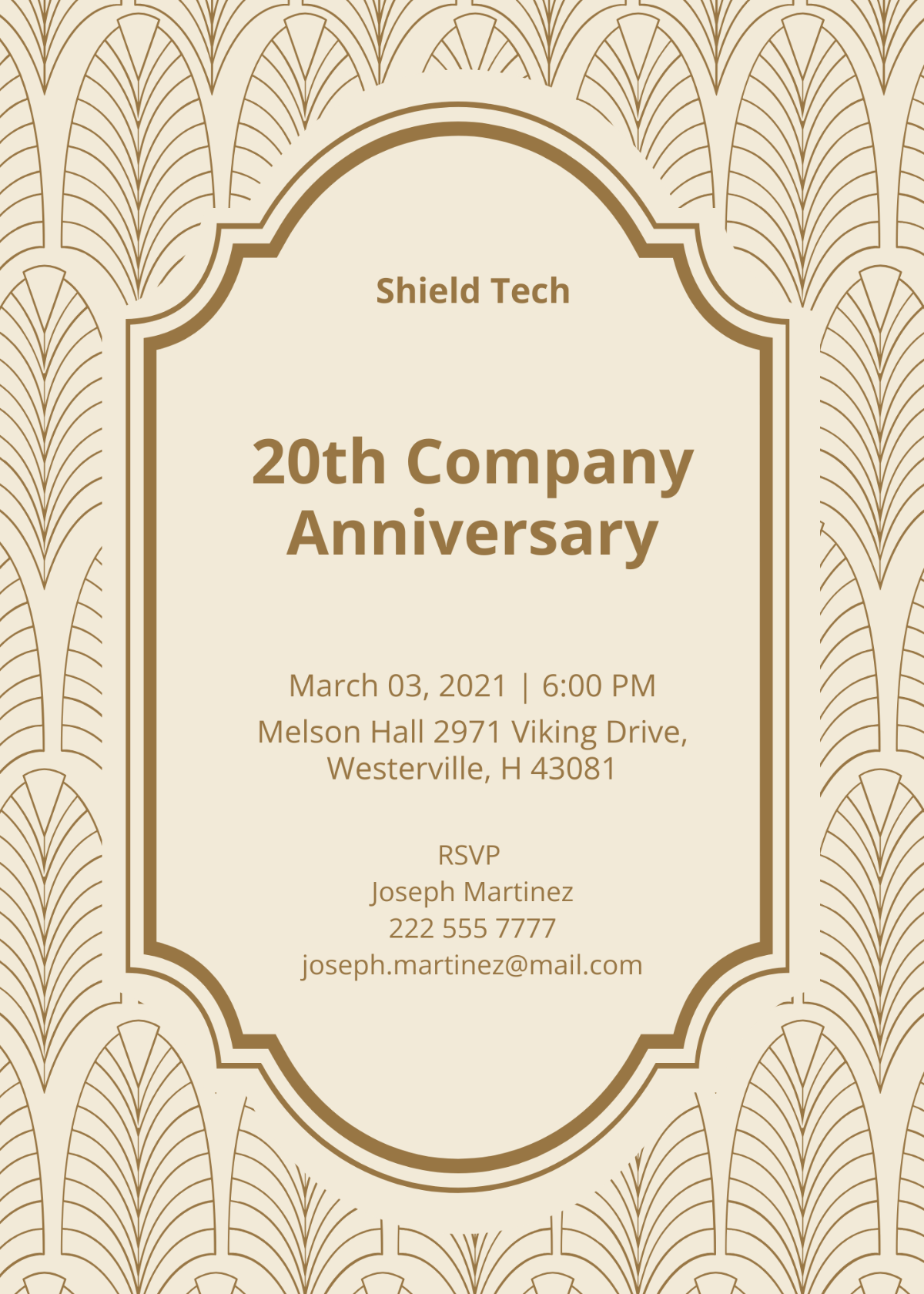 Company Anniversary Invitation Template