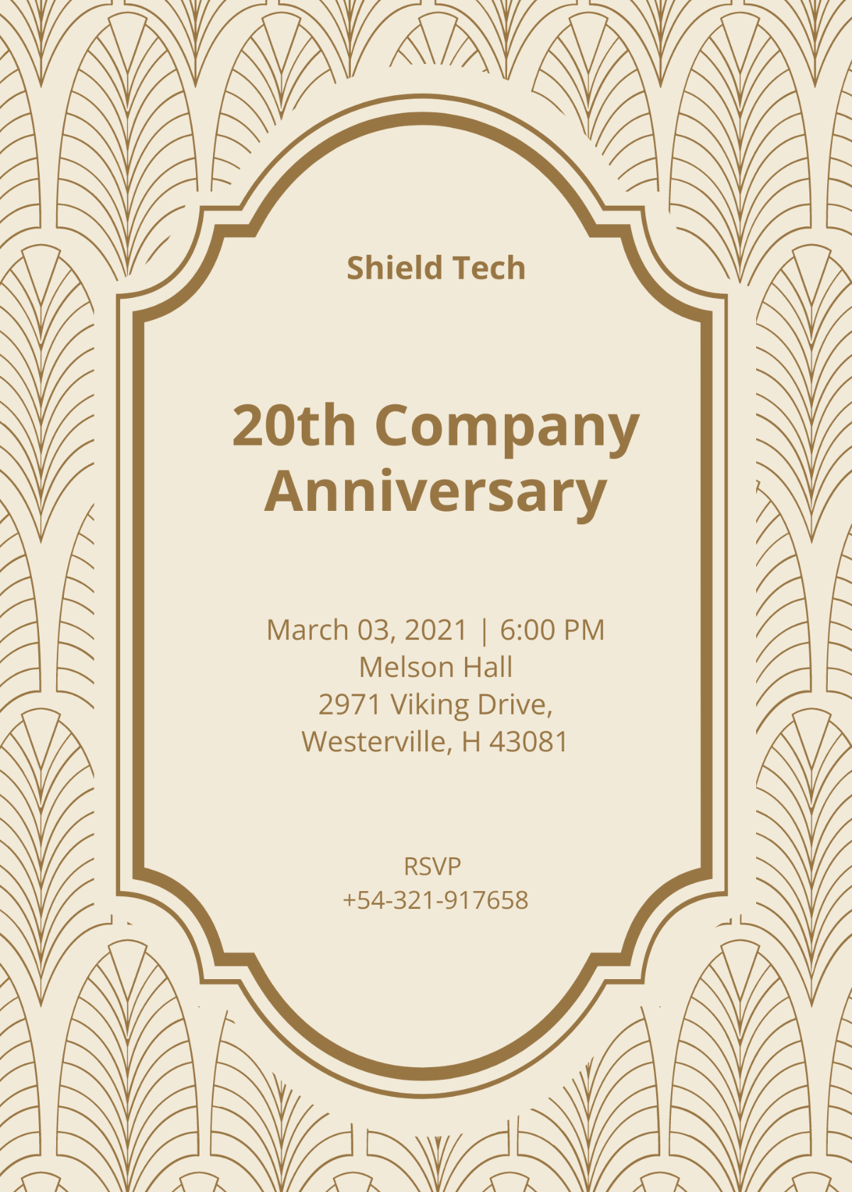 Company Anniversary Invitation Template