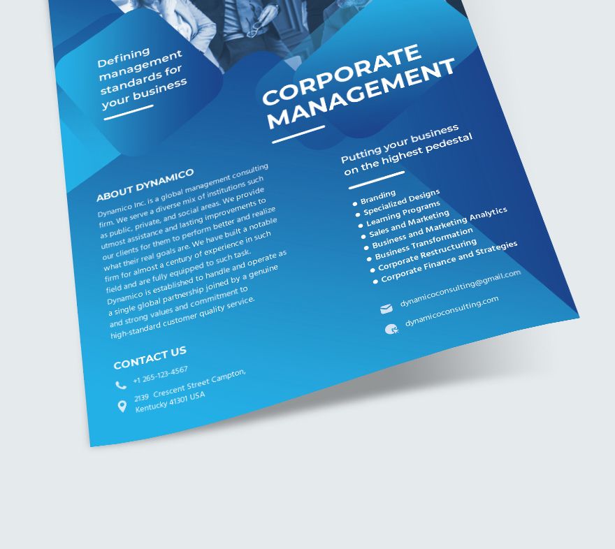 Corporate Management Flyer Template