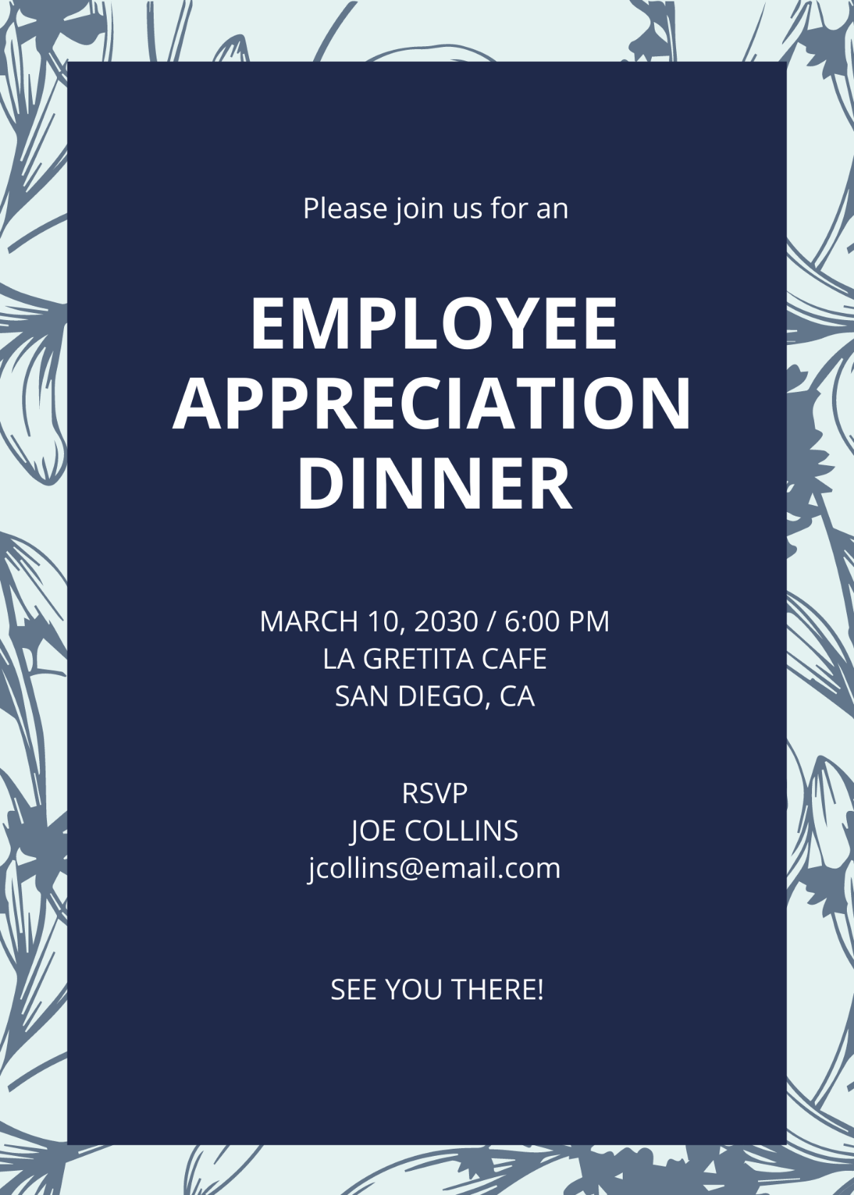 Employee Appreciation Dinner Invitation Template