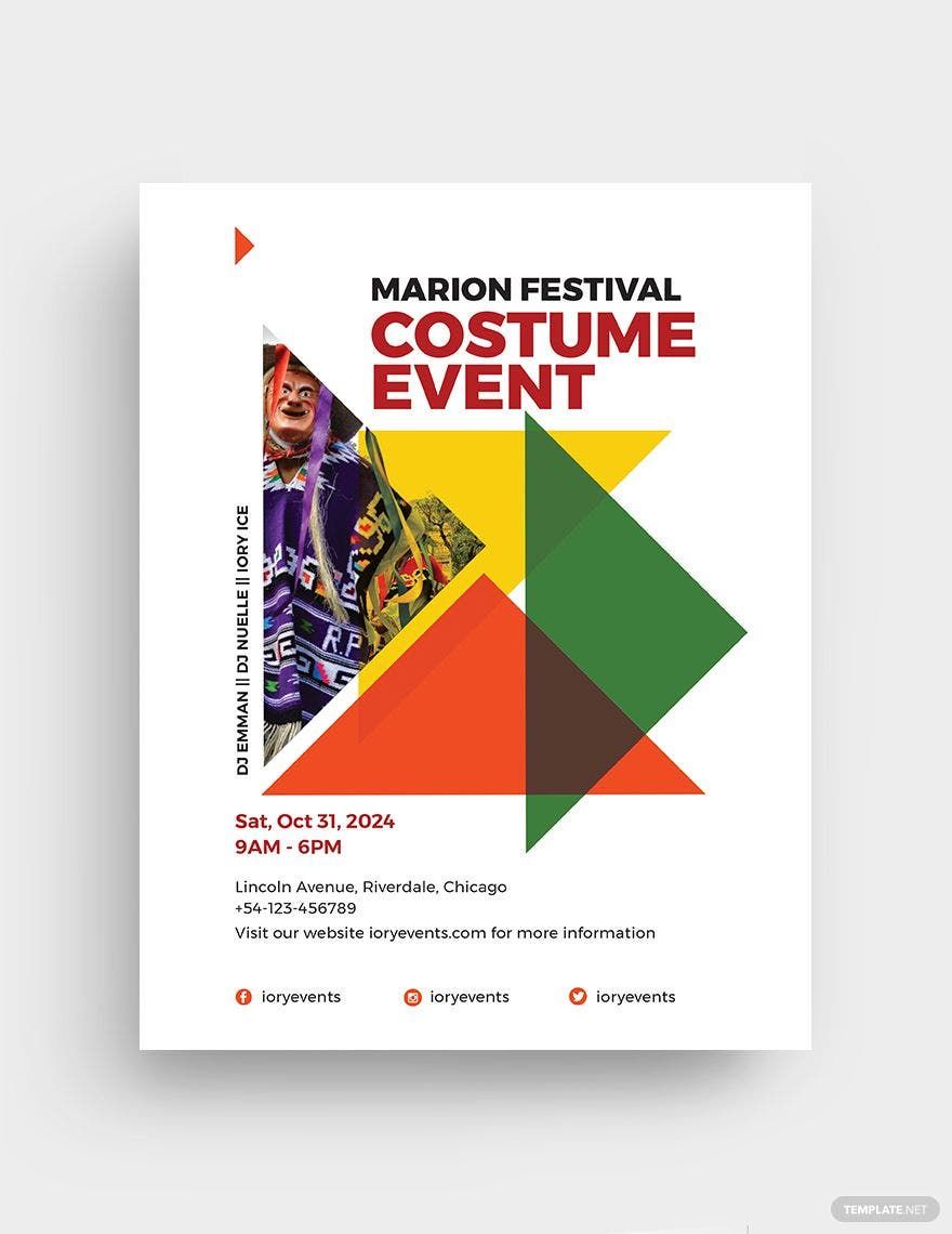 Free Costume Party Flyer Template