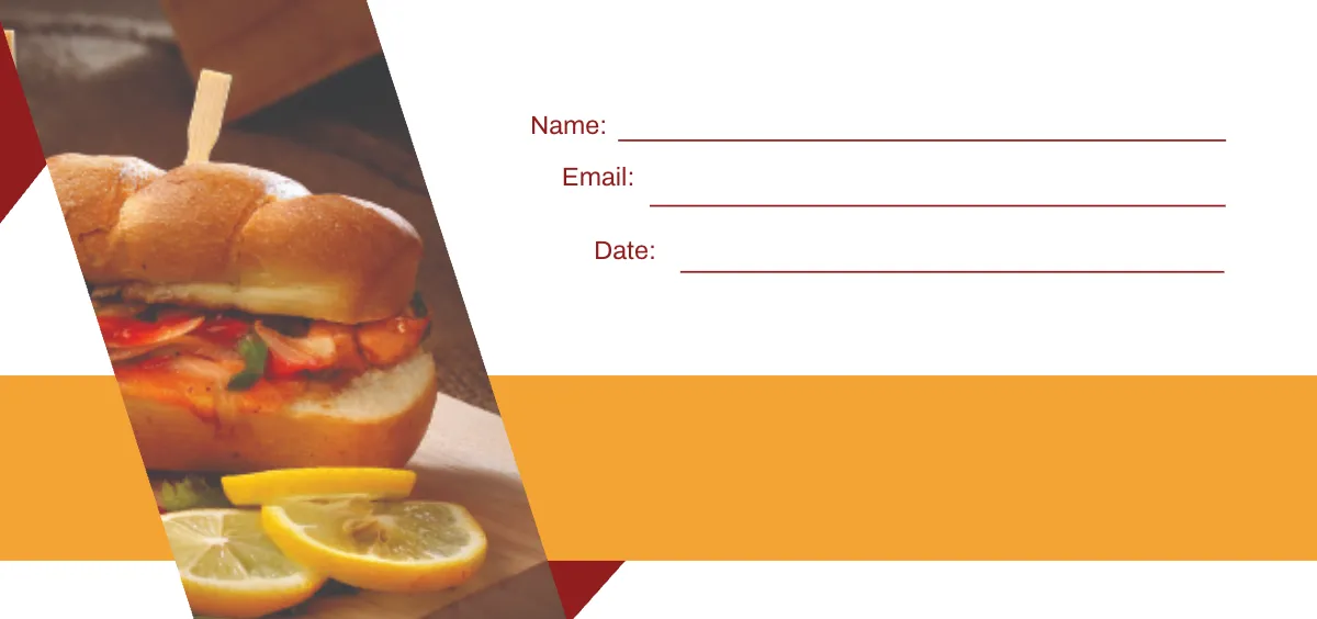 Free Blank Food Voucher Template to Edit Online