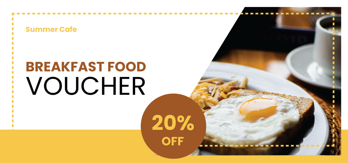 Breakfast Food Voucher Template - Edit Online & Download