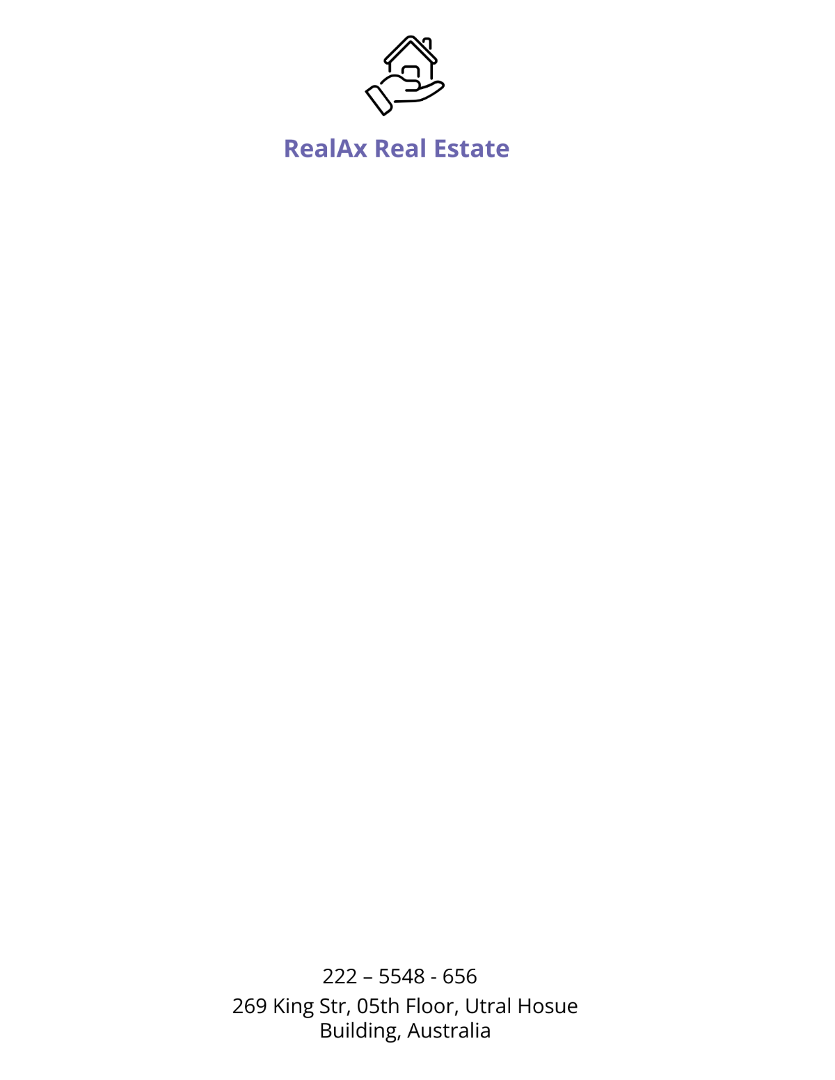 Real Estate Company Letterhead