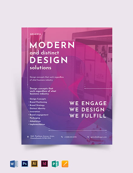 design company flyer template