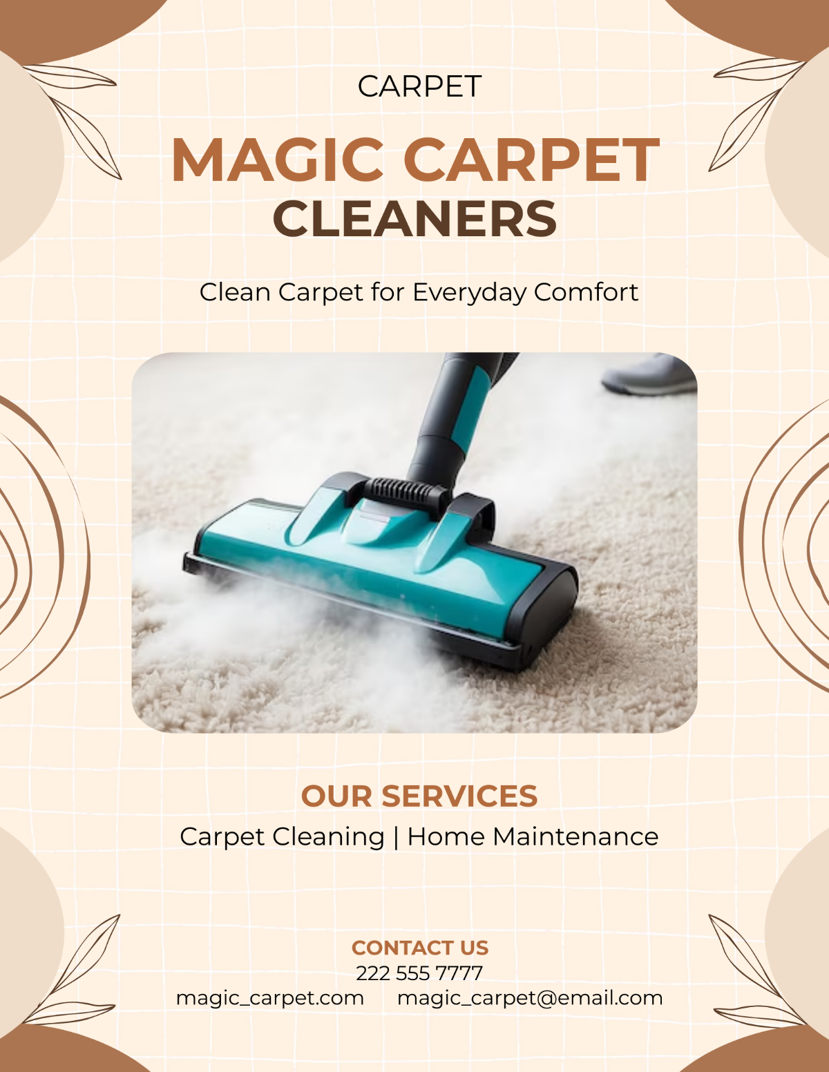 Aesthetic Carpet Cleaning Flyer Template - Edit Online & Download