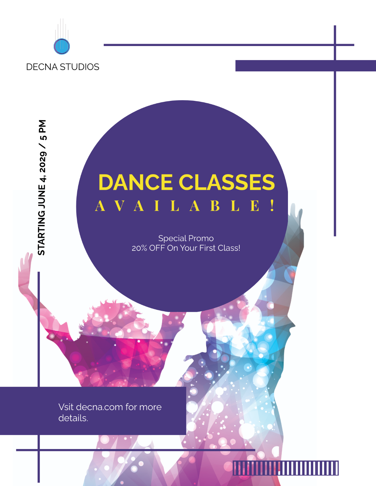 Dance Studio Flyer Template - Edit Online & Download