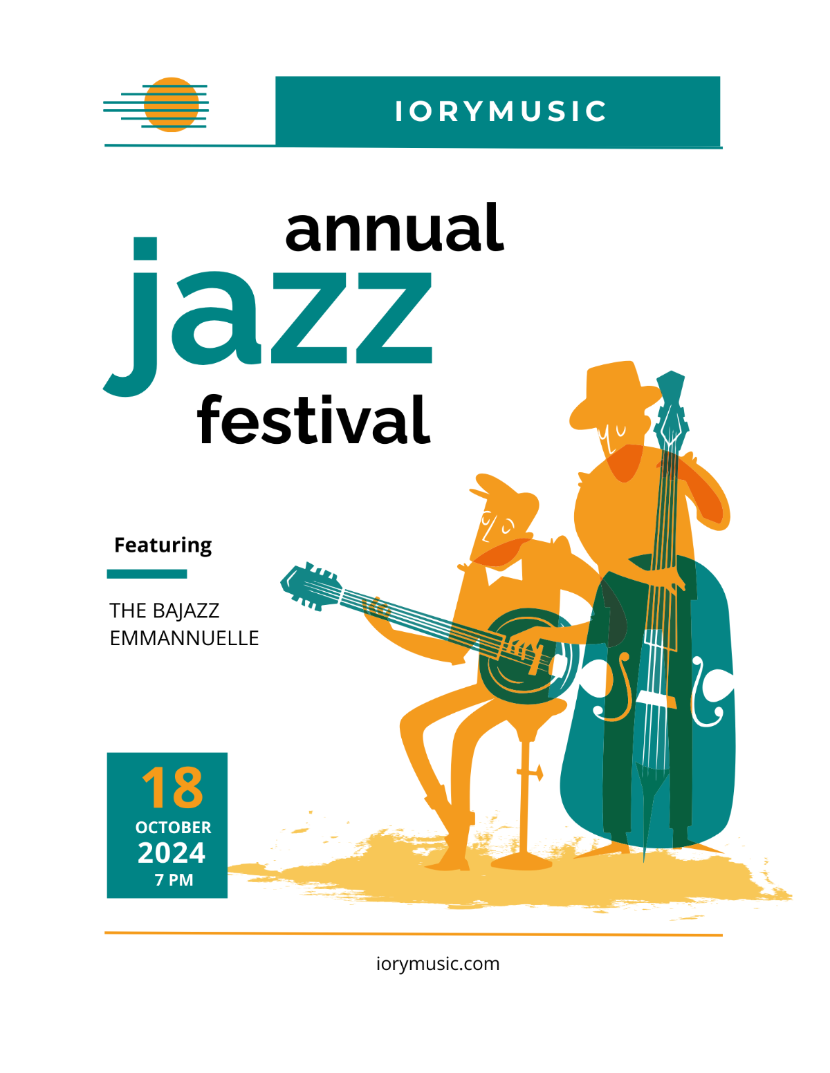 Jazz Music Event Flyer Template - Edit Online & Download