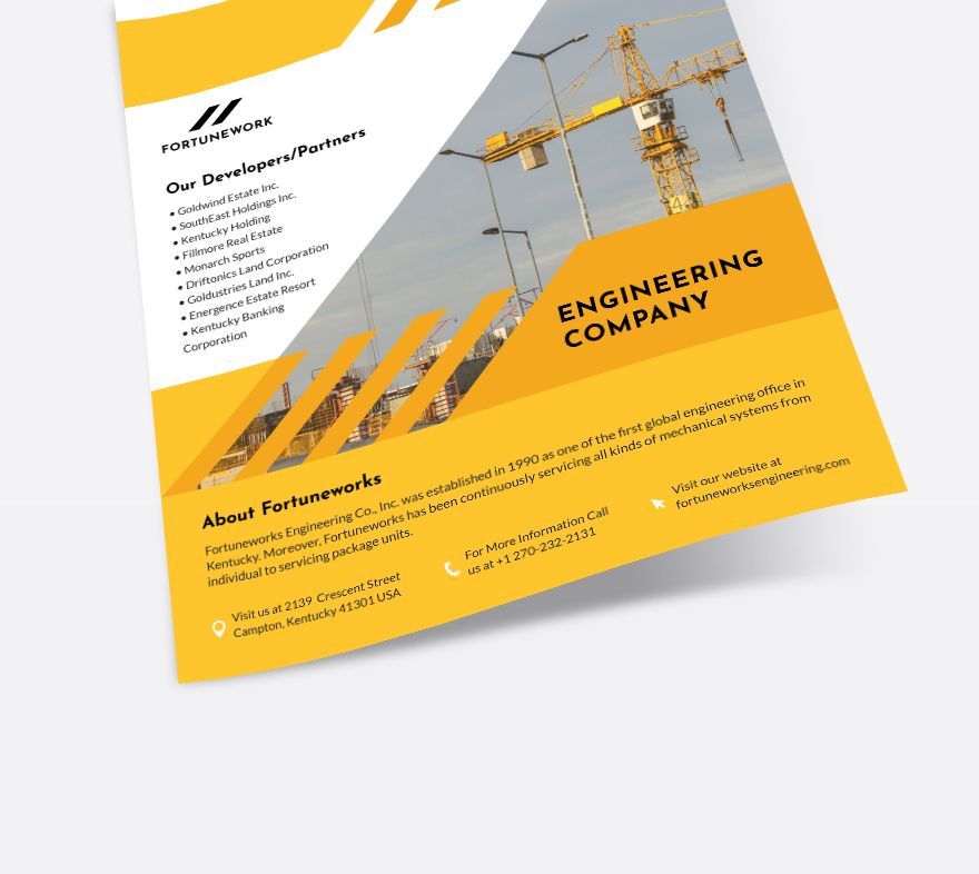 Engineering Company Flyer Template