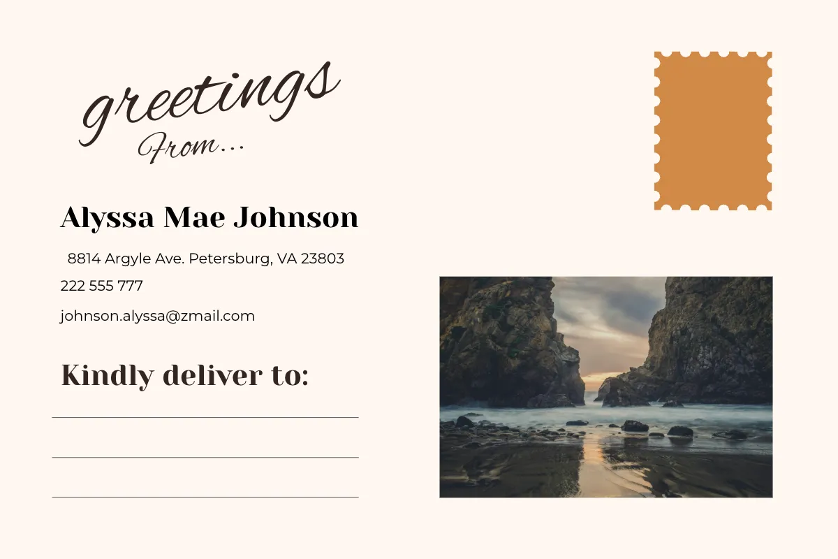 Free Aesthetic Travel Postcard Template to Edit Online