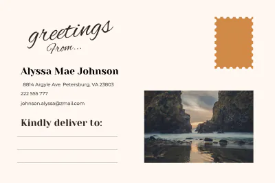 Free Aesthetic Travel Postcard Template to Edit Online