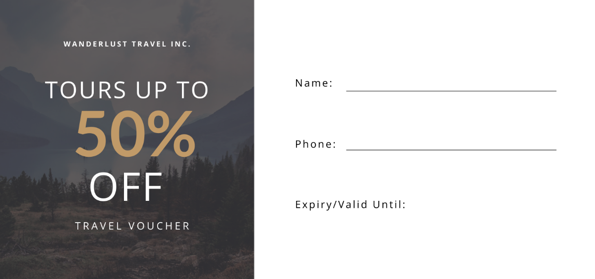 Blank Travel Voucher Template - Edit Online & Download