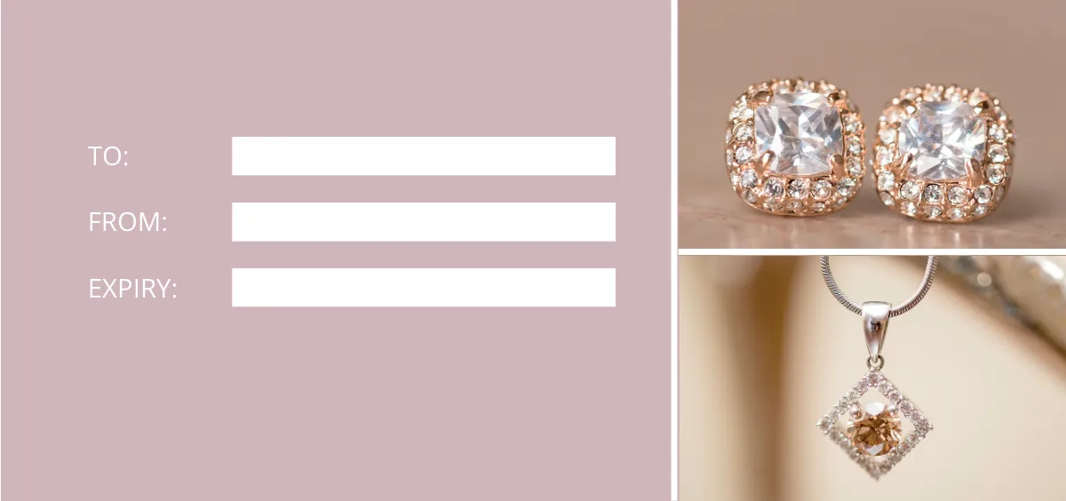 Free Jewelry Gift Voucher Template to Edit Online