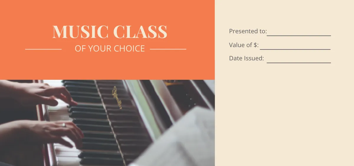 Free Music Gift Voucher Template to Edit Online