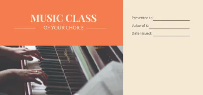 Free Music Gift Voucher Template to Edit Online