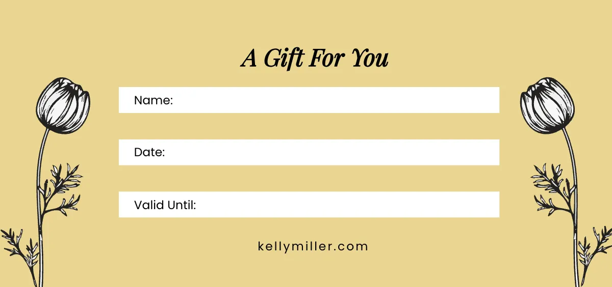 Free Photoshoot Gift Voucher Template to Edit Online