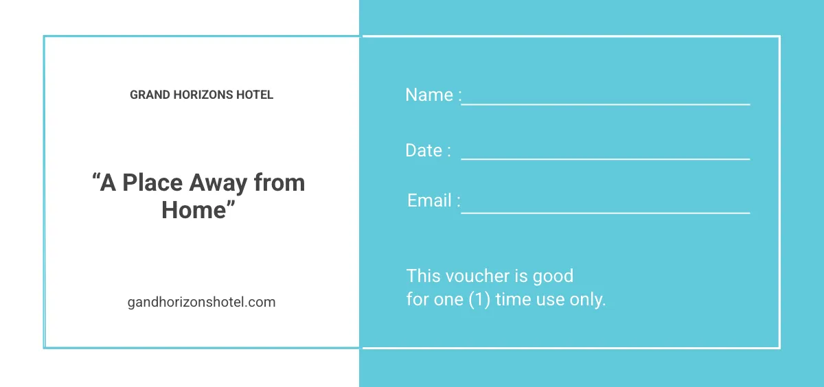 Free Printable Hotel Voucher Template to Edit Online
