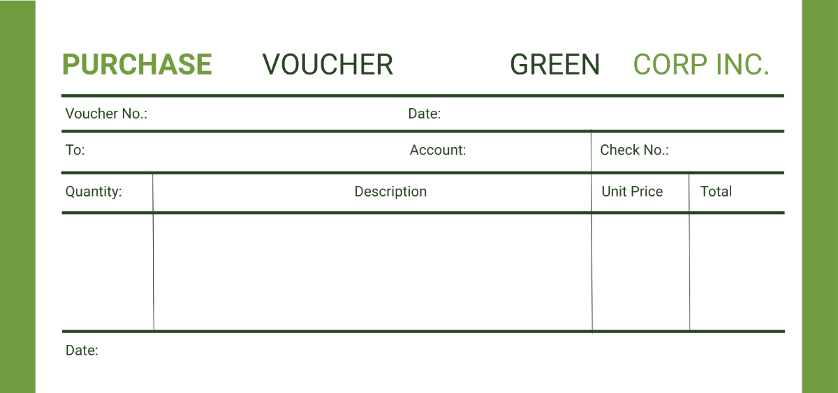 Free Purchase Voucher Template
