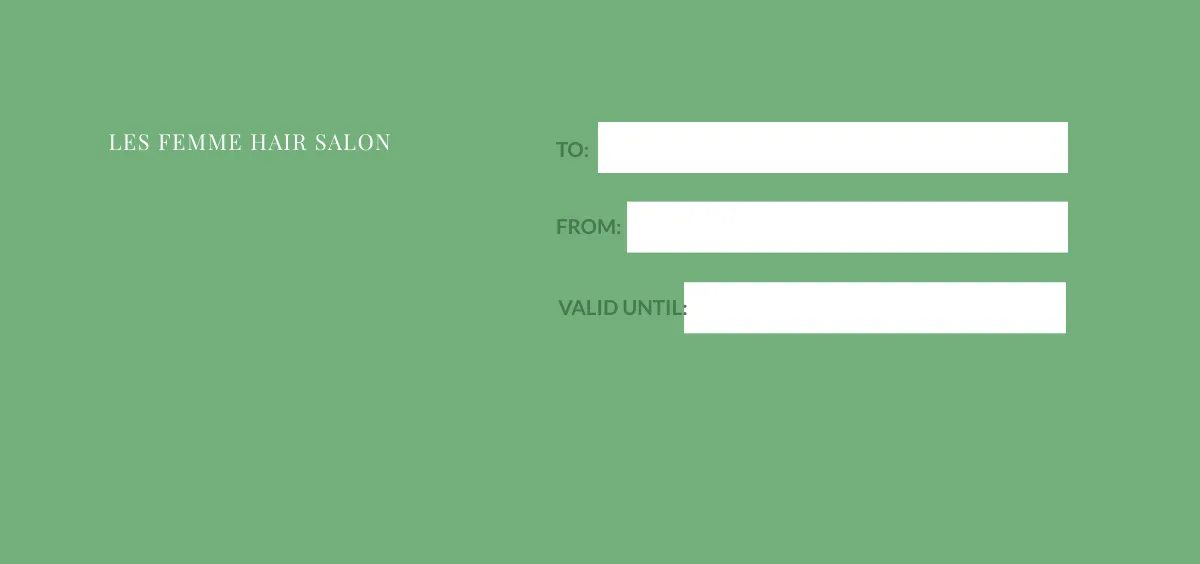 Free Salon Gift Voucher Template to Edit Online