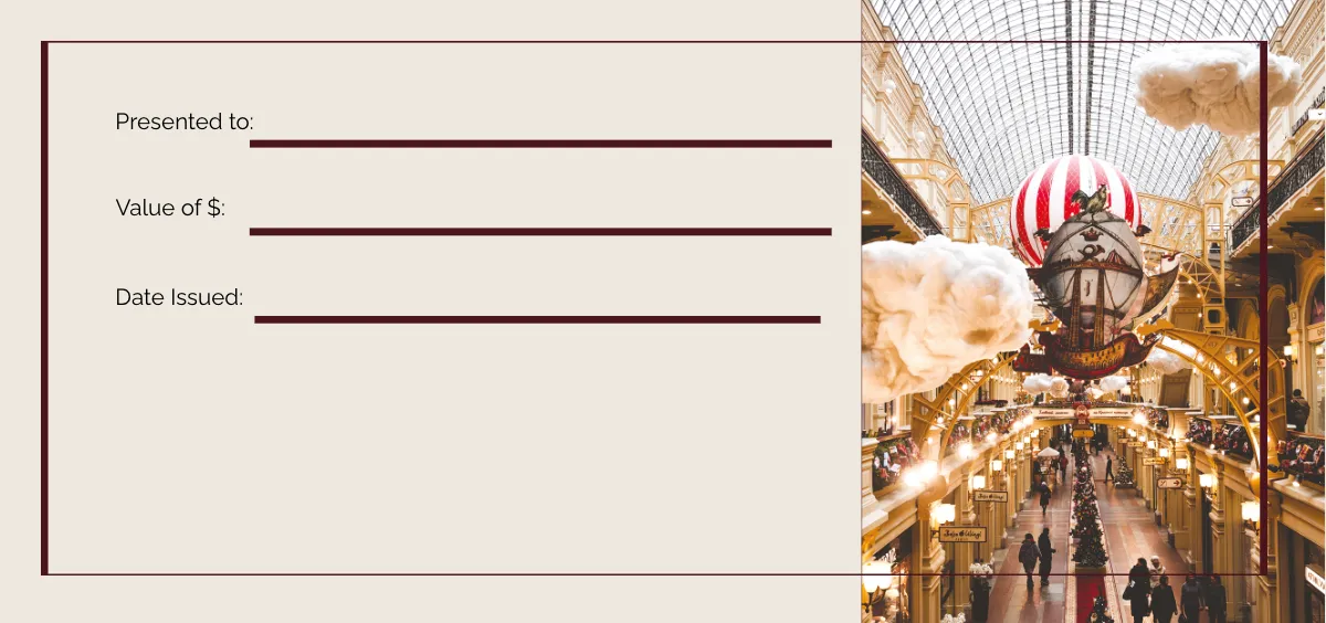 Free Sample Gift Voucher Template to Edit Online