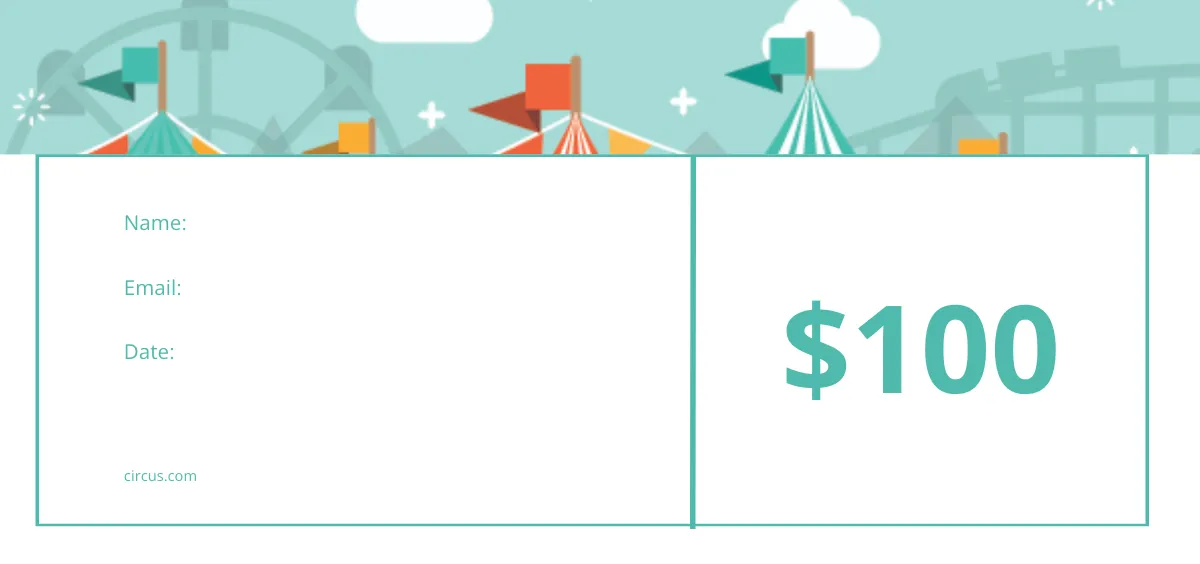 Free Theme Park Gift Voucher Template to Edit Online