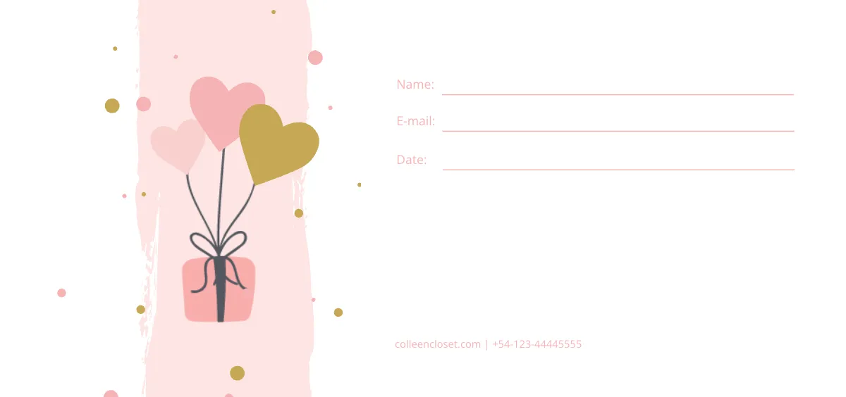 Free Valentines Gift Voucher Template to Edit Online