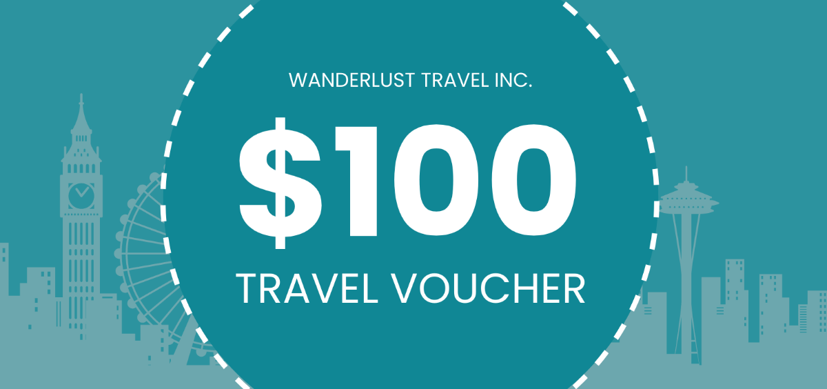 $100 Travel Voucher Template