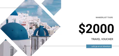 Free $2000 Travel Voucher Template to Edit Online