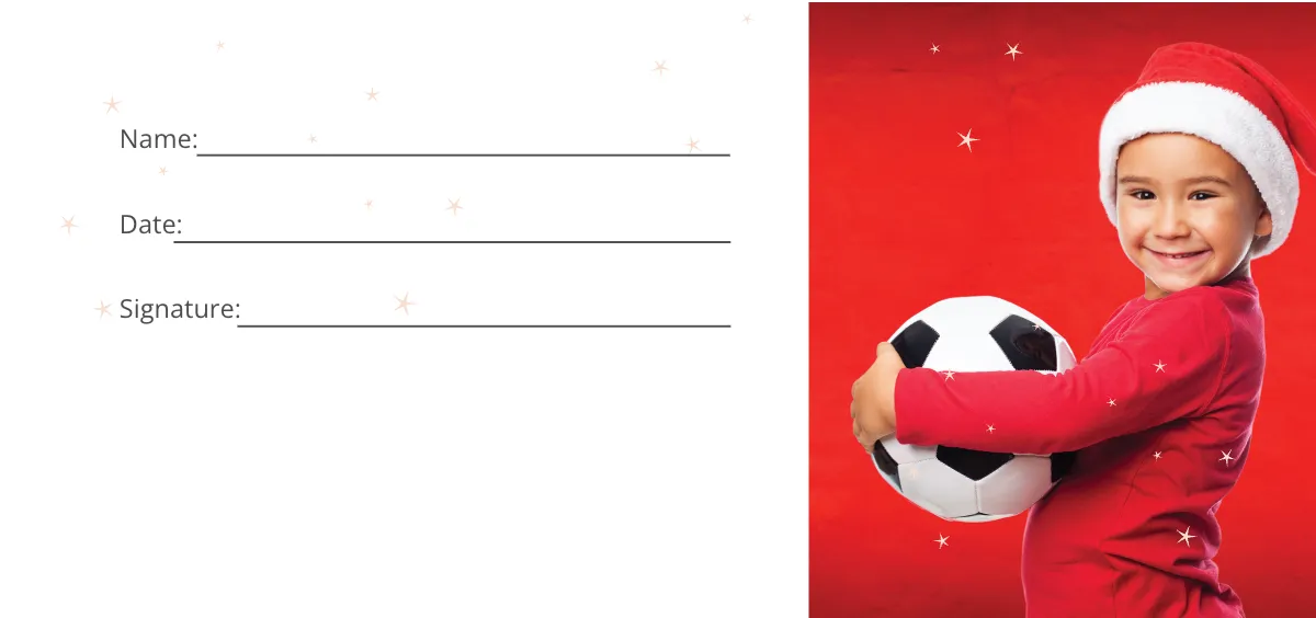 Free Christmas Football Gift Voucher Template to Edit Online