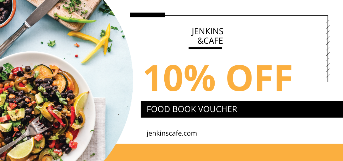 Food Book Voucher Template - Edit Online & Download