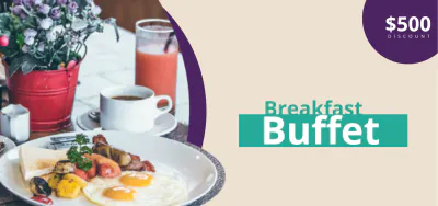 Free Hotel Breakfast Voucher Template to Edit Online