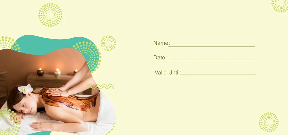 Free Printable Spa Voucher Template to Edit Online