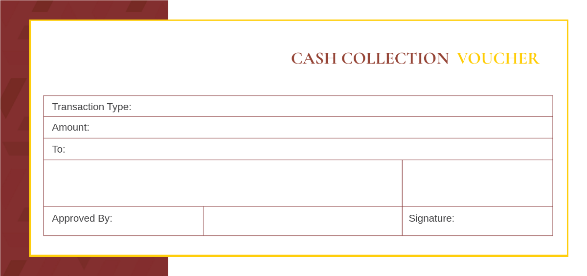 Cash Collection Voucher Template