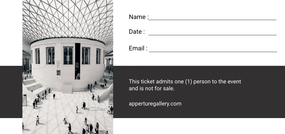 Free Simple Event Ticket Voucher Template to Edit Online