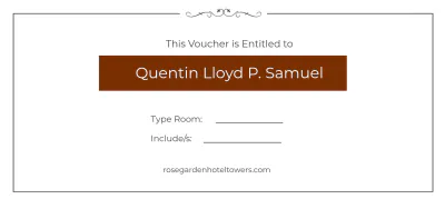 Free Hotel Prepaid Voucher Template to Edit Online