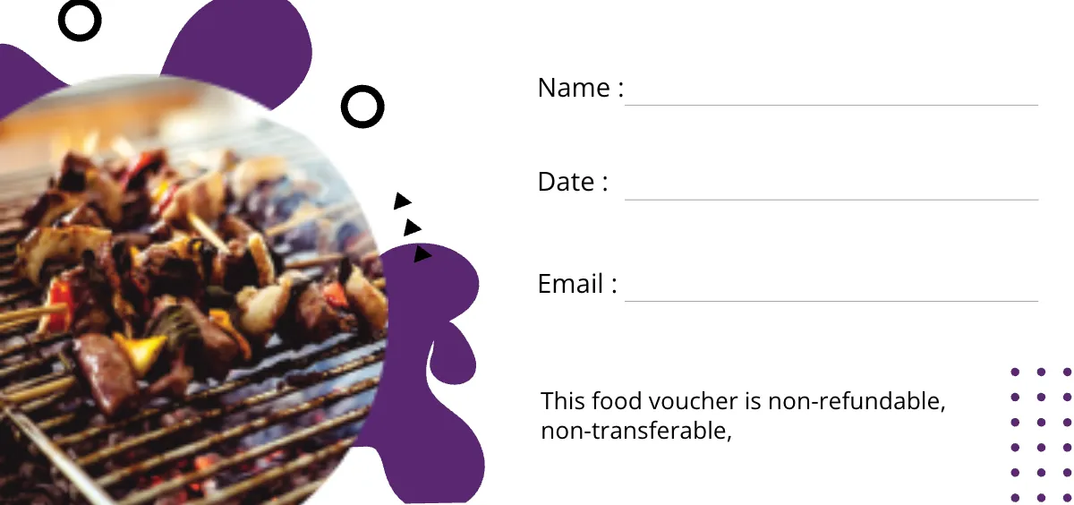 Free Night Out Food Voucher Template to Edit Online