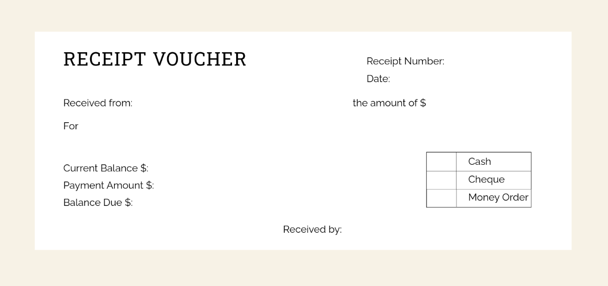 Receipt Voucher Template - Edit Online & Download