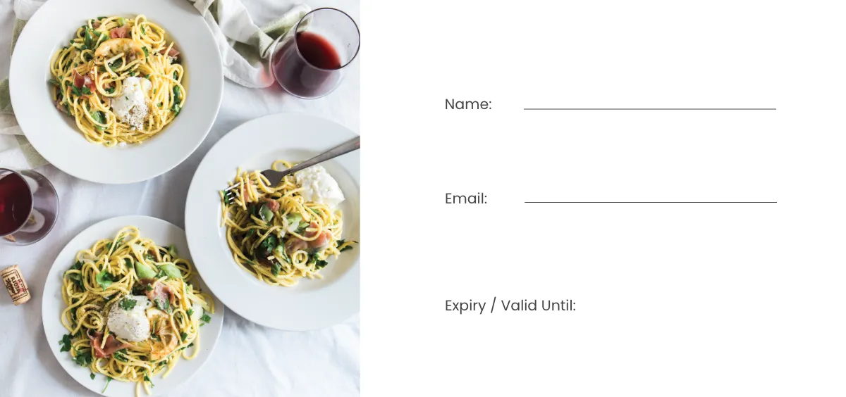 Free Restaurant Gift Voucher Card Template to Edit Online