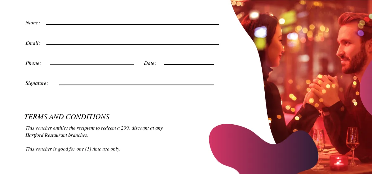 Free Romantic Love Voucher Template to Edit Online