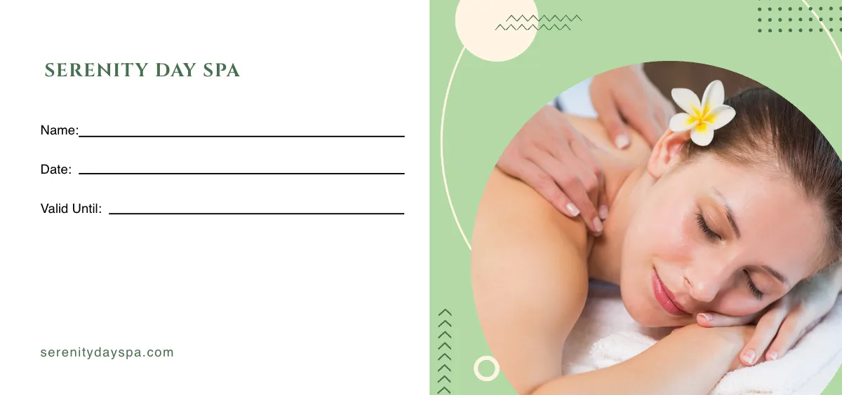 Free Spa Promotion Voucher Template to Edit Online
