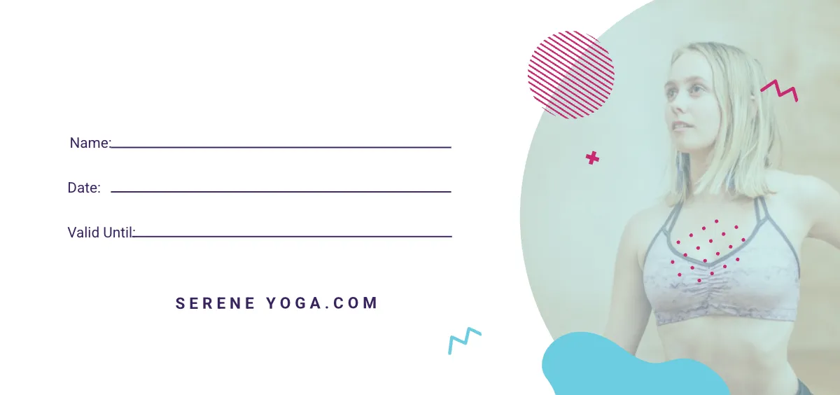 Free Yoga Voucher Template to Edit Online