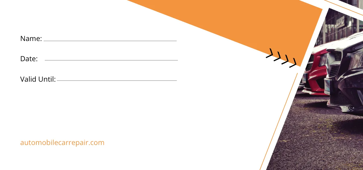 Free Car Service Promotion Voucher Template to Edit Online