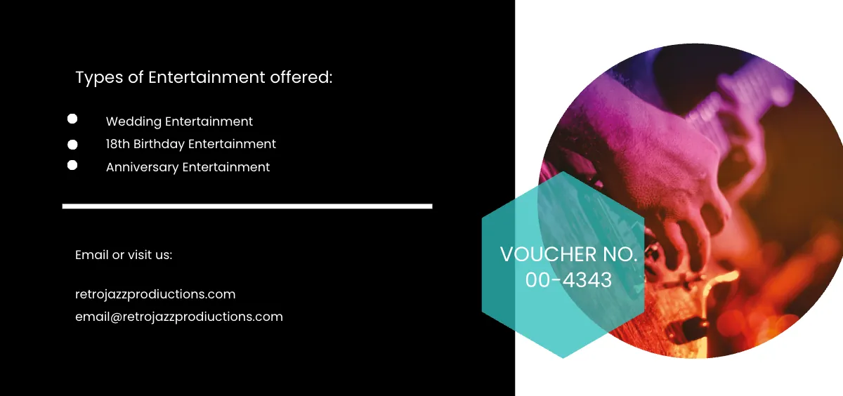 Free Entertainer Service Voucher Template to Edit Online