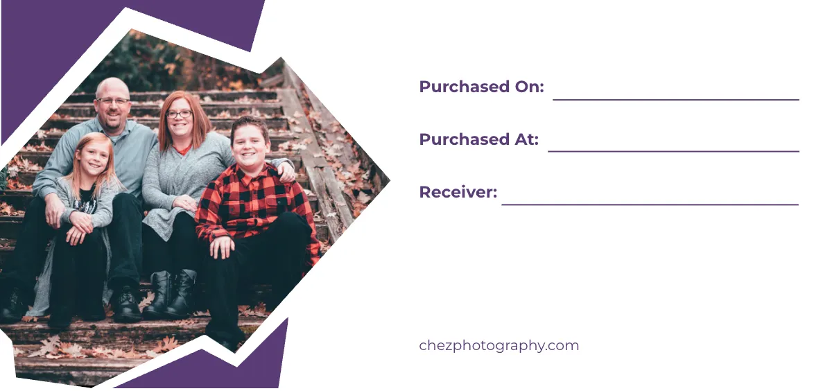 Free Family Photography Voucher Template to Edit Online