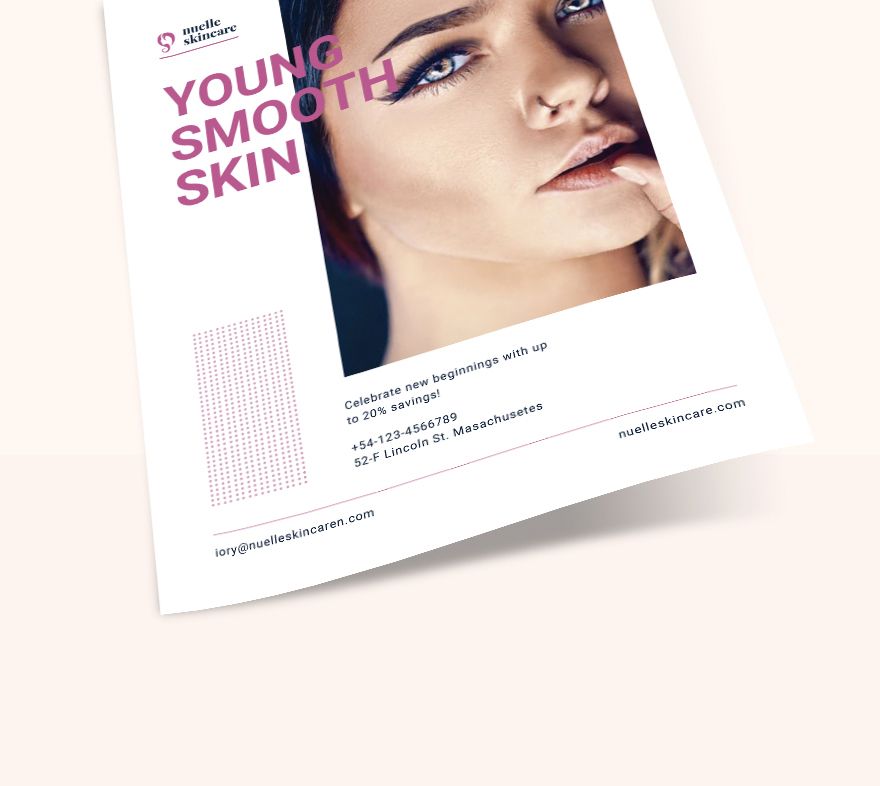 Skin Care Clinic Flyer Template