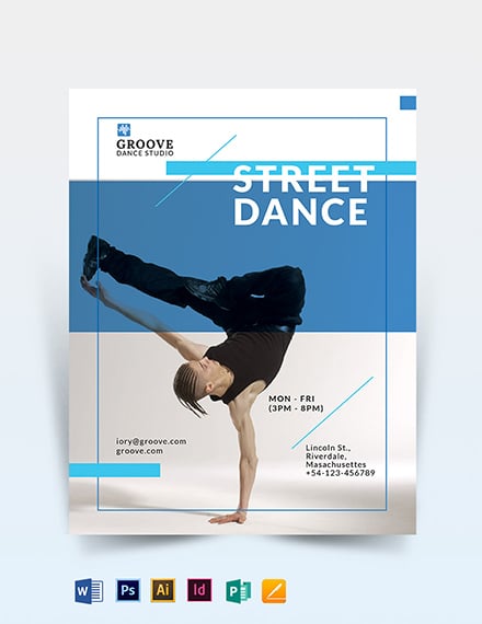 street dance flyer template