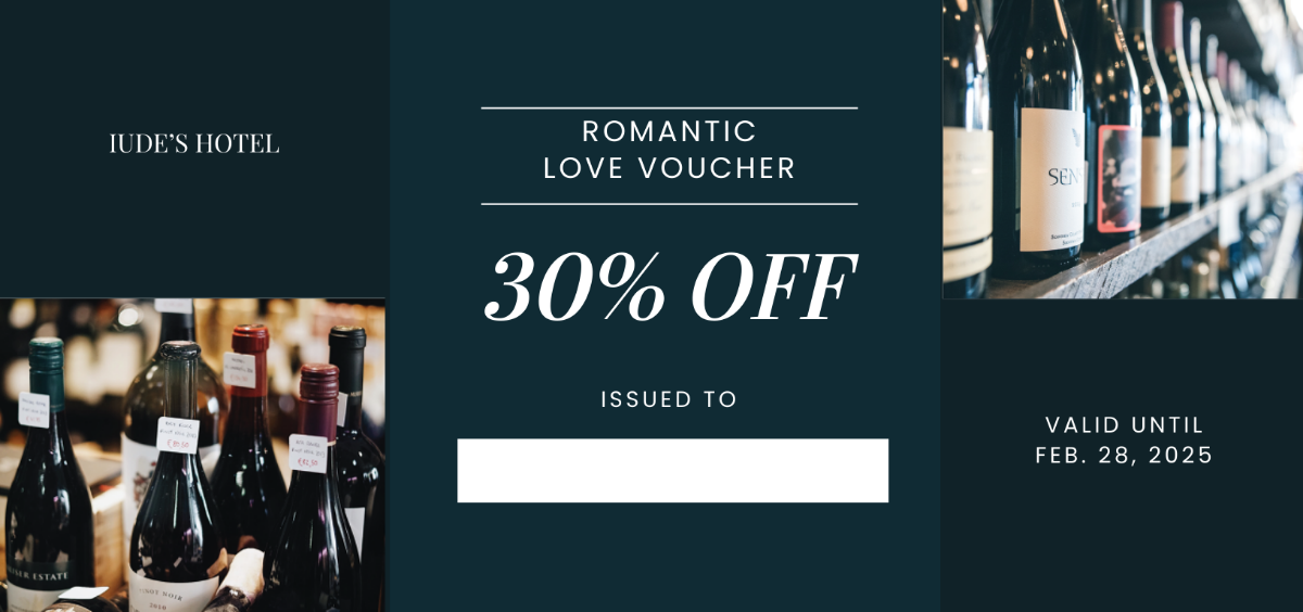 Romantic Love Voucher For Boyfriend Template