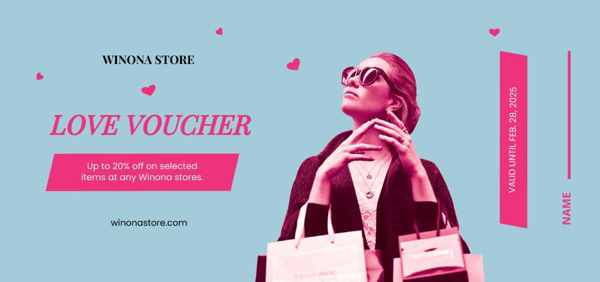Romantic Love Voucher For Wife Template