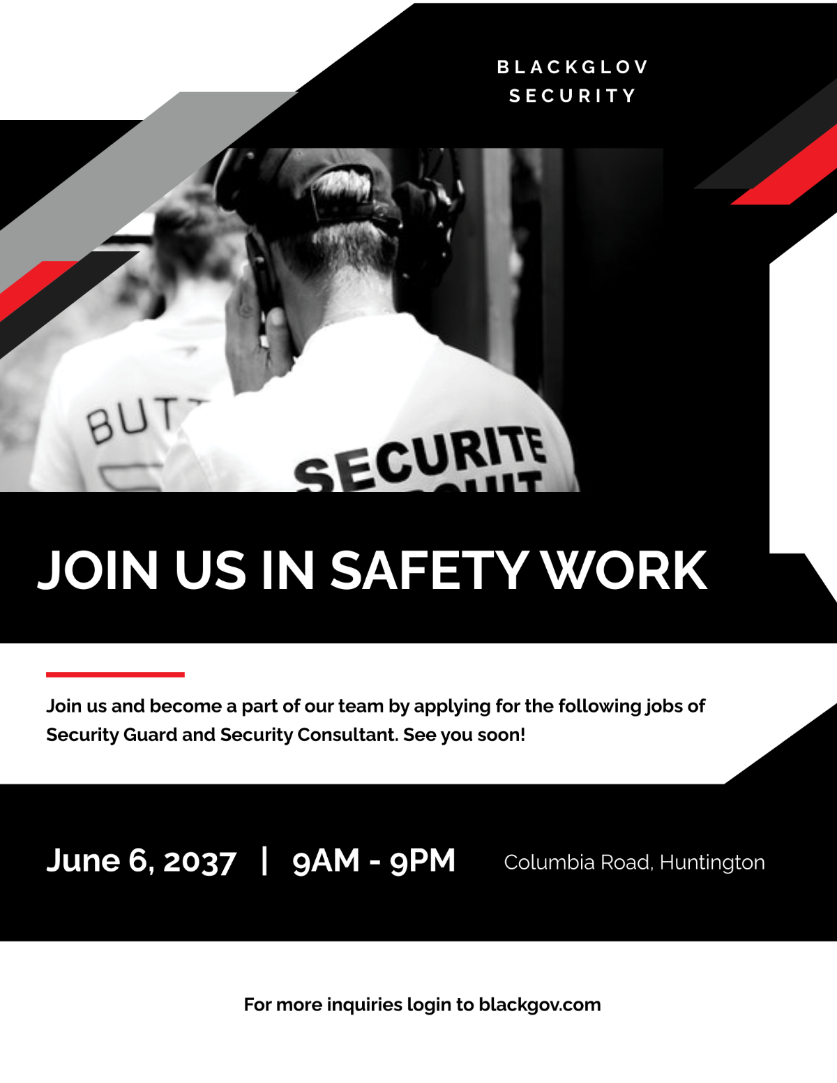 Security Guard Agency Flyer Template - Edit Online & Download